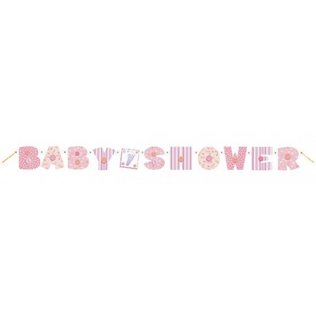 Festone Baby Shower Baby Pink