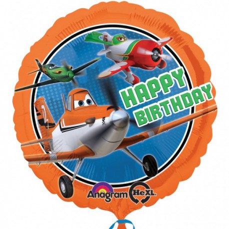 Palloncino Foil Happy Birthday Planes