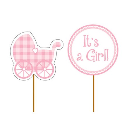 It's a Girl Cupcake Picks