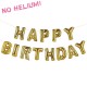 Happy Birthday Gold Balloon Banners