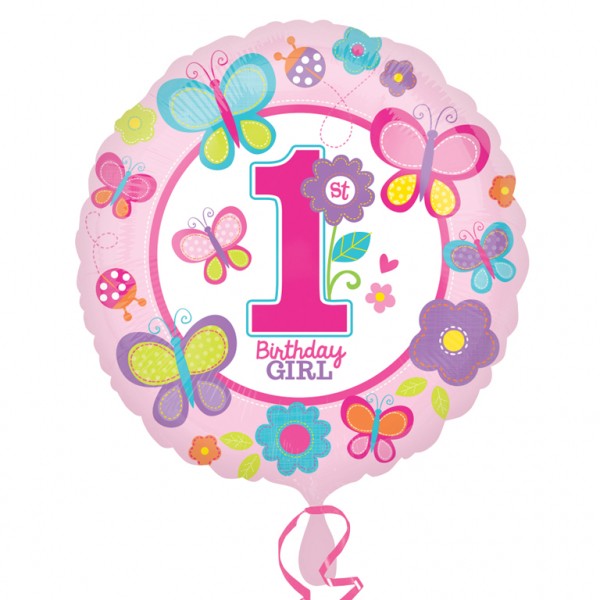 Palloncino Foil 1 Anno Bambina Stelline