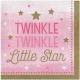 Tovaglioli Stelline Rosa - Twinkle Twinkle Little Star