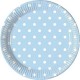 Light Blue Dots Paper Dessert Plates