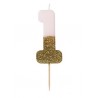 Gold Glitter Candle 1
