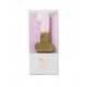 1 Gold Glitter Candle
