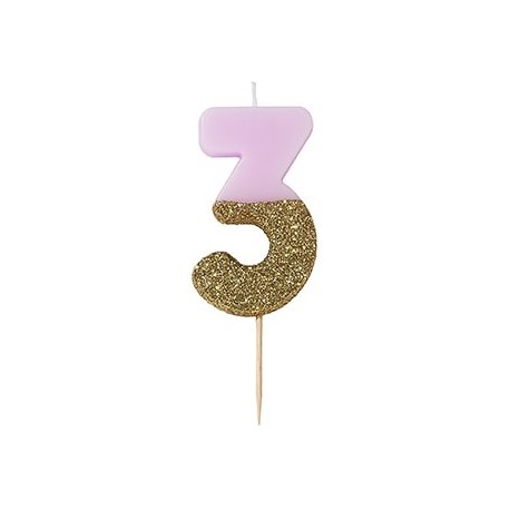 Gold Glitter Candle 3