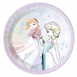 Regina Frozen Feste Compleanno Kit, Festa Compleanno con Congelé Includere  20 Piatto di Dim Sum, 20 Bicchieri di Carta, 20 Palloncini in Emulsione e 3