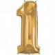 Number 1 Gold SuperShape Foil Balloon