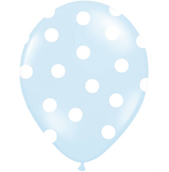 Palloncini azzurri a pois bianco