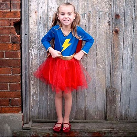 Lightning Superheroine Fancy Dress 5 - 6 years