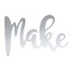 "Make a Wish" Banner in silver mirror paper