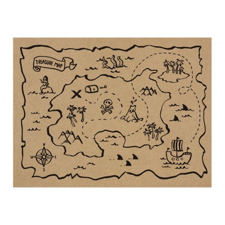 Pirates Treasure Map Placemats