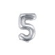 Palloncino foil numero 5 Silver