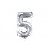 Palloncino foil numero 5 Silver