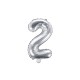 Palloncino foil numero 2 Argento