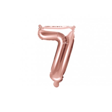 Palloncino foil numero 7 Oro Rosa