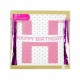 Pink Glitter Happy Birthday Banner for girls birthday