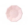 Light Pink and Golden Stars Dessert Plates