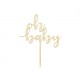 Cake topper Baby Shower in legno "Oh Baby"