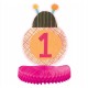 Pink 1st Birthday Ladybug Honeycomb Centerpieces