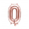 Numeral Zero Rose Gold Foil Balloon