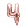 Number 4 Rose Gold Foil Balloon