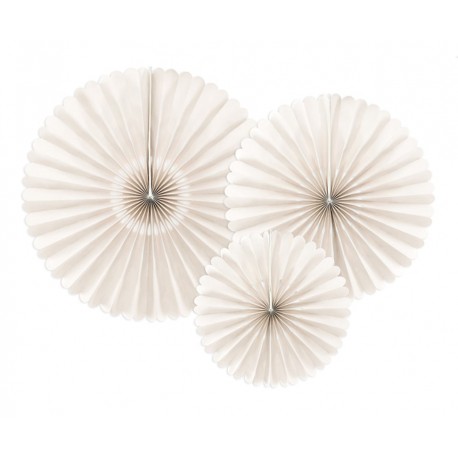 Paper party decoration Beige Decorative Rosettes