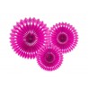 Set Rosette Fucsia 3 pz - decorazioni in carta