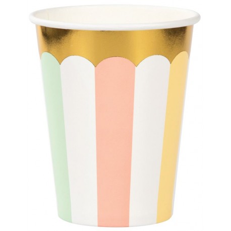 Pastel and Gold Foil Cups