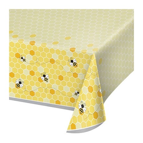 Bee Party Plastic Tablecover