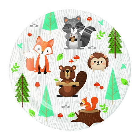 Woodland Party Dessert Plates