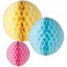 Pendenti Honeycomb Mix Pastello 3pz