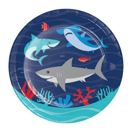 Shark Party Dessert Plates