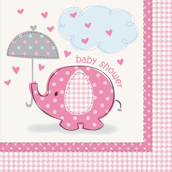 20 Tovaglioli di carta menta baby shower 25 x 25 cm